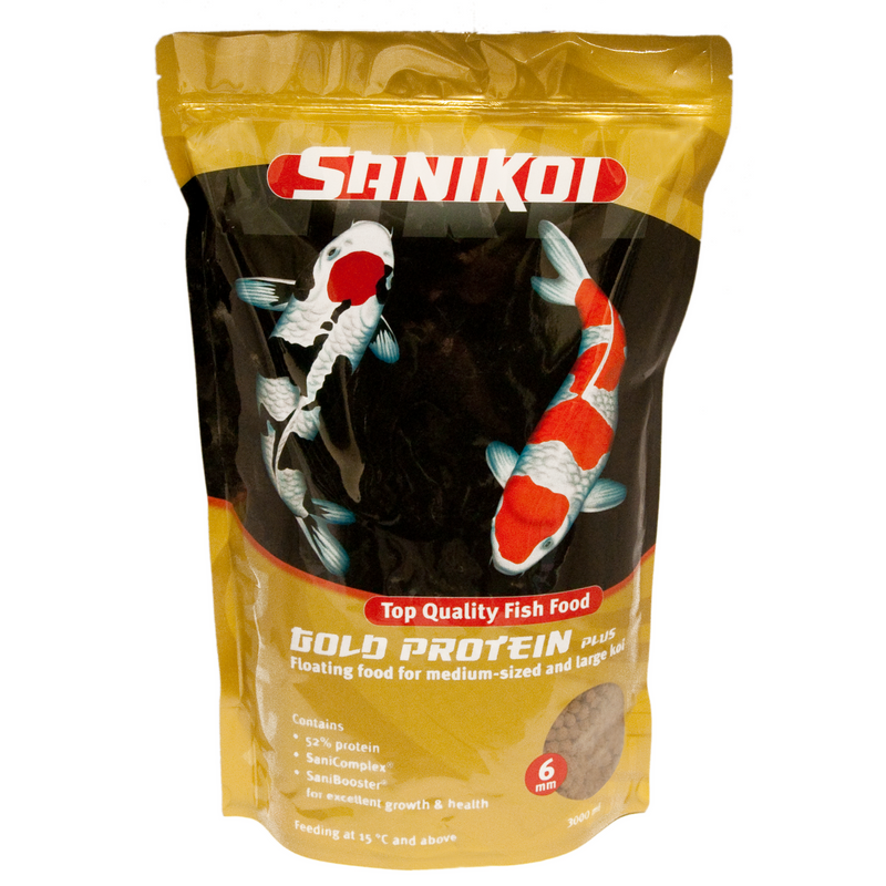 Nourriture pour poissons Gold Protein Plus 6 mm 3 l - SaniKoi