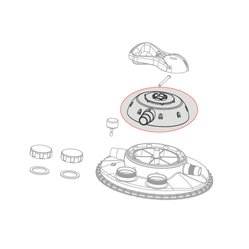 Velda Pièces détachées pour bassin Capot gris et poignée pour Clear Control NG 25/50/75 - Velda - Réf. 126174 8711921236295 126174