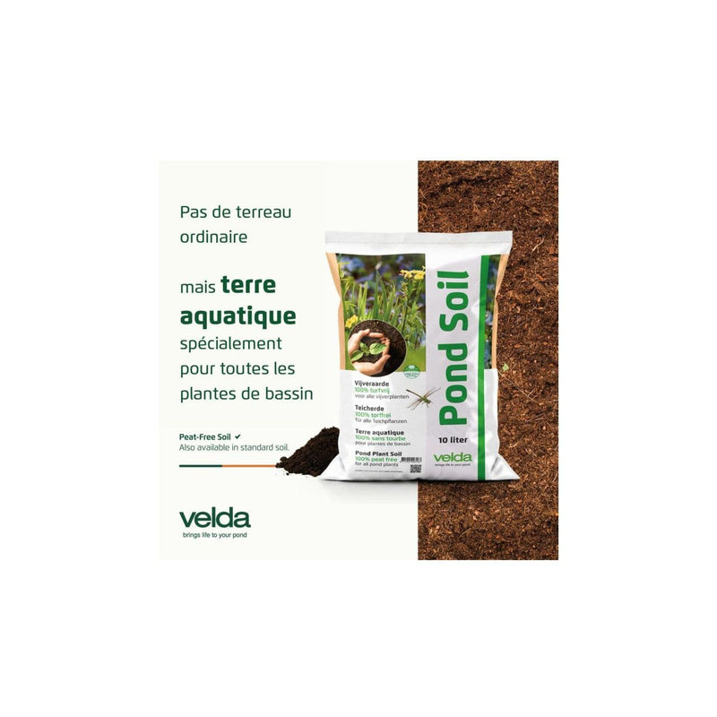 Velda Terreaux et substrats aquatiques Pond Soil sans tourbe 10 L - Velda 8711921003170 123115