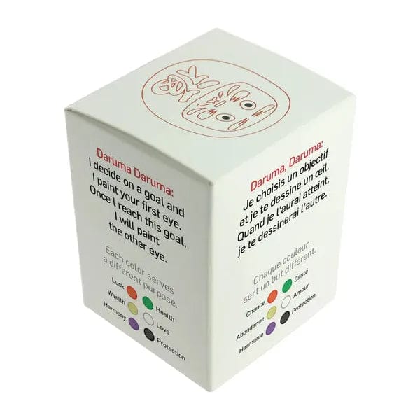 Woodstock Esprit Japonais Daruma Traditionnel Blanc - Moyen, Amour - Fabriqué au Japon 8435131211865 KP15