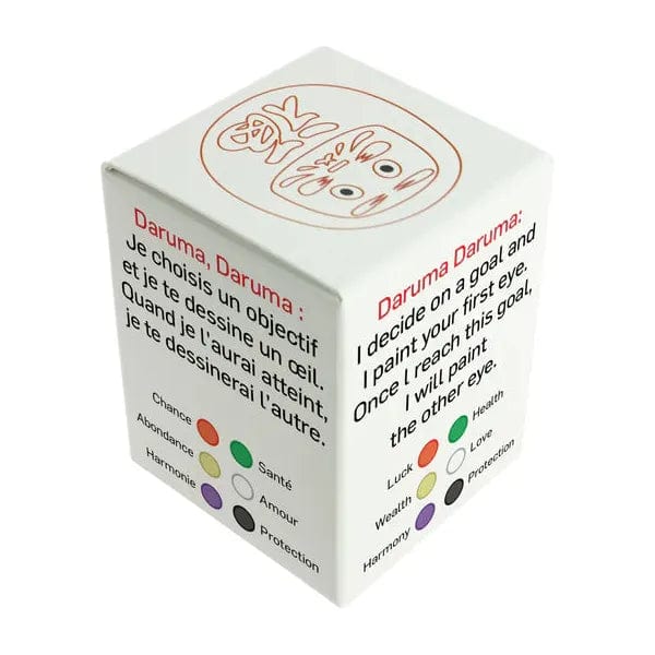 Woodstock Esprit Japonais Daruma Traditionnel Blanc - Petit, Amour - Fabriqué au Japon 8435131211872 KP16