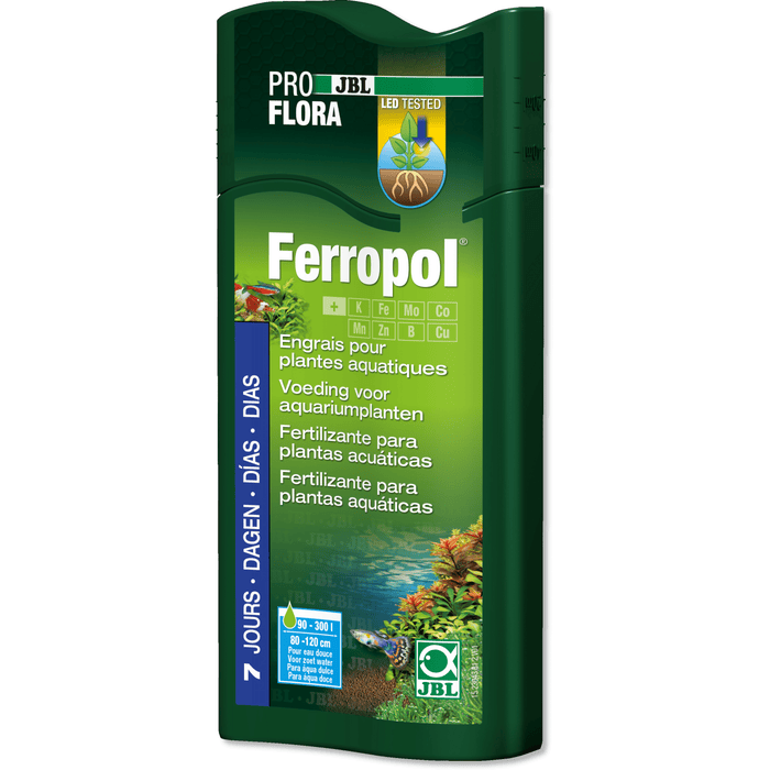 JBL Engrais 500ml pour 4000litres ProFlora Ferropol - Fertilisant pour plantes en aquarium d'eau douce - JBL 4014162014320 2304381