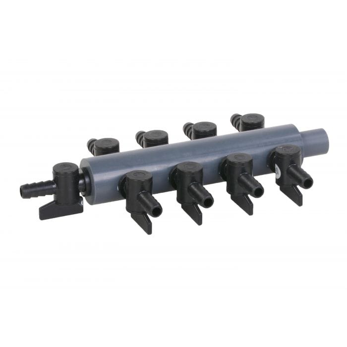 Aquaforte Robinets pour pompe à air 9 VOIES Vanne en plastique pour pompe à air 9mm - 3/5/7/9/11 voies - Aquaforte 8717605102900 SC272
