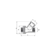 Aquaforte Pieces PVC Clapet anti-retour avec balle modèle "Y" avec filet intérieur PVC - À filet - Sous pression