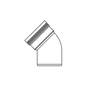 Aquaforte Pièces PP/PE Coude 45° PP M/F - À emboiter - Pour évacuation