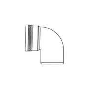 Aquaforte Pièces PP/PE Coude 90° PP M/F - À emboiter - Pour évacuation