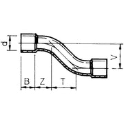 Aquaforte PVC Coude en S PVC - À coller - Sous pression