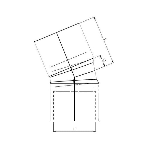 Aquaforte PVC Coude PVC 30° - À coller - Sous pression