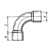 Aquaforte Pieces PVC Courbe 90° PVC - À coller - Sous pression