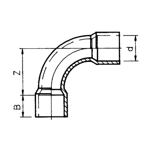 Aquaforte Pieces PVC Courbe 90° PVC - À coller - Sous pression