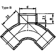Aquaforte PVC Culotte Y PVC - À coller - Sous pression