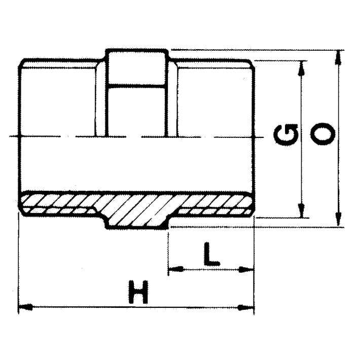 Aquaforte Pieces PVC Double douille 2x filet extérieur PVC - À filet - Sous pression