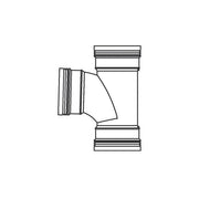 Aquaforte Pièces PP/PE Pièce en T 90° PP F/F - À emboiter - Pour évacuation