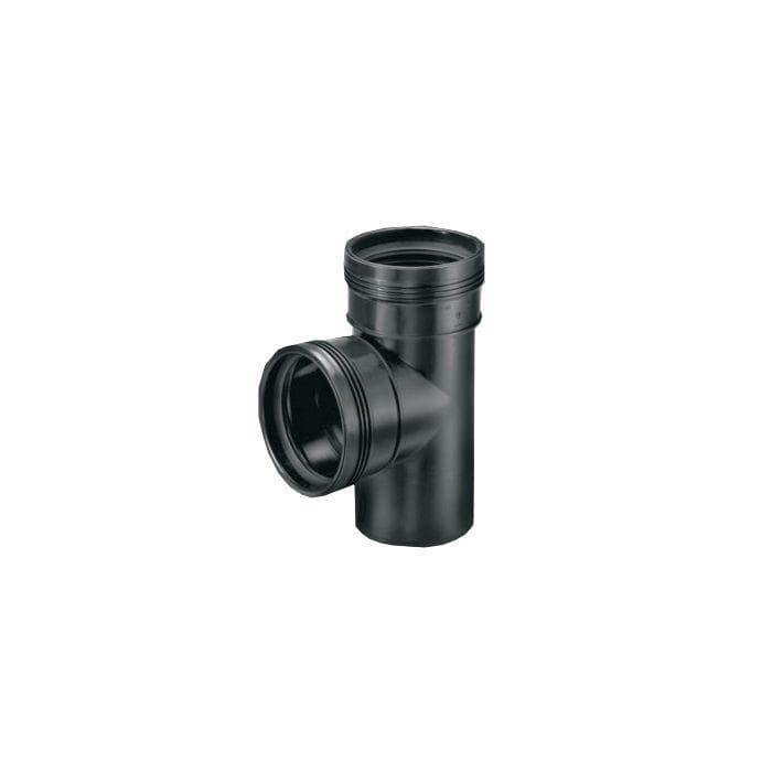Aquaforte Pièces PP/PE Pièce en T 90° PP M/F - À emboiter - Pour évacuation