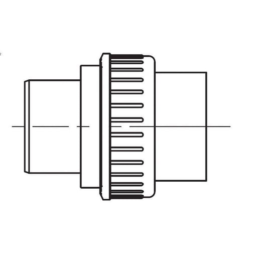Aquaforte Pieces PVC Raccord union 3/3 avec manchon/clavette PVC - À coller - Sous pression