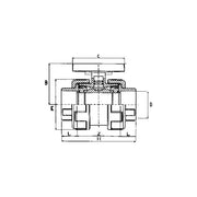 Aquaforte Pieces PVC Vanne à bille avec deux écrous PVC - À filet intérieur - Sous pression