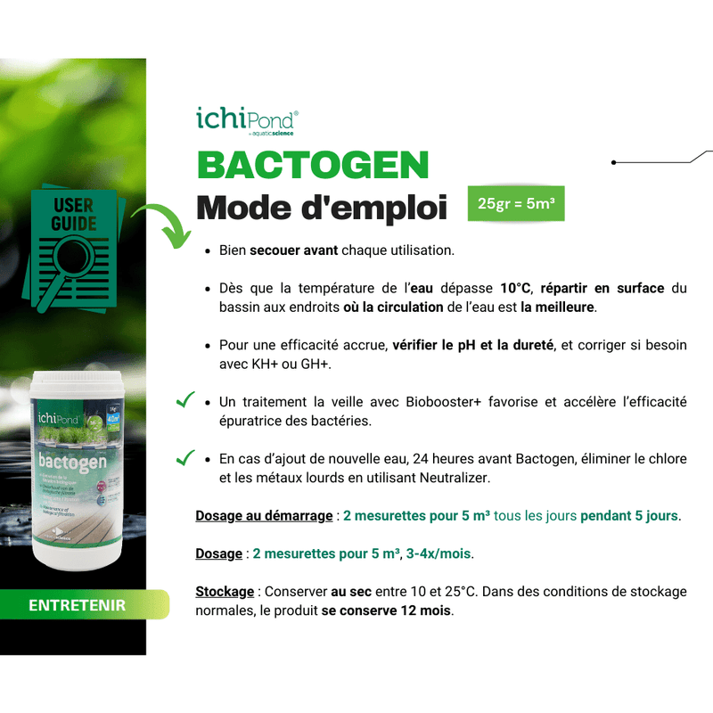 Aquatic Science Bactéries Bactogen pour 500m³ - Bactéries d'entretien de la filtration & maintenance du bassin 5425030684139 NEOBAC500B