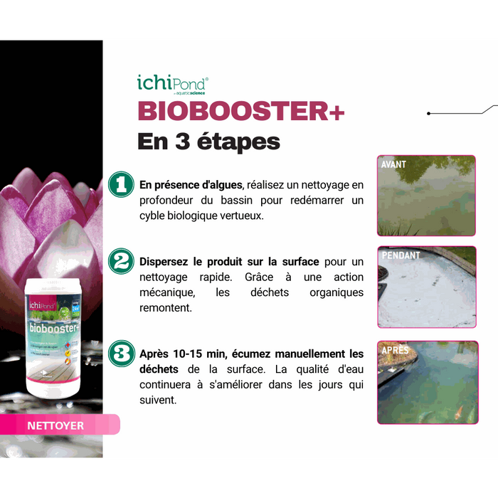 Aquatic Science Produits d'entretien Biobooster+ pour 24m³ - Le nettoyeur du bassin 5425030684146 NEOBBP024B
