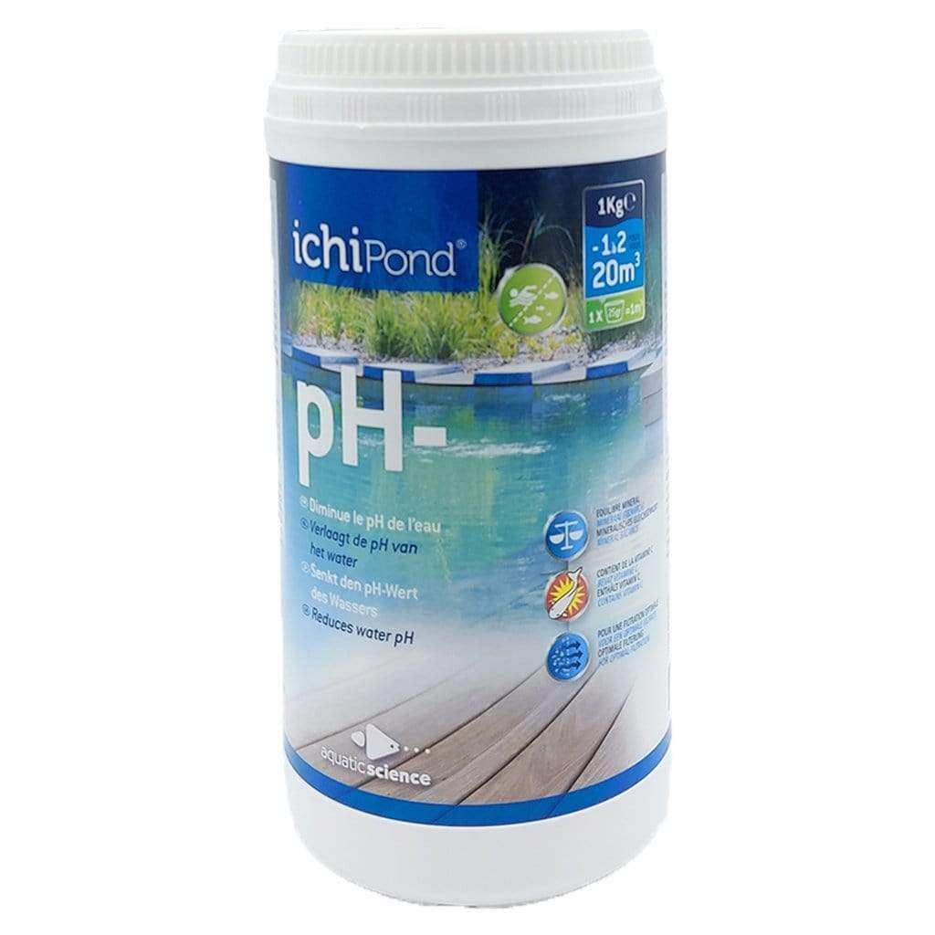 Produits pour faire baisser ou augmenter le pH en étang, bassins et piscines naturelles