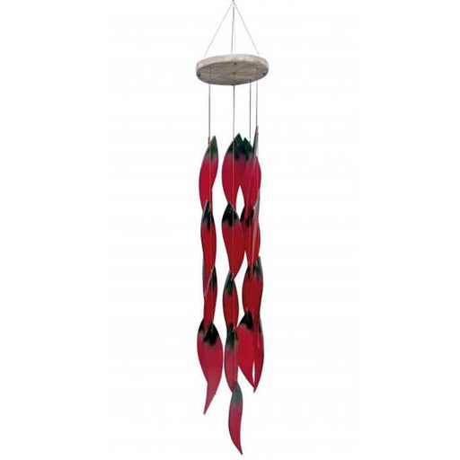 Aquigarden Décoration GLAS WIND CHIME CHILIS FIRE-COLORED 59 CM 4250594764956 G-WC-CHILI059RE