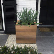 Aquigarden Jardinière en bois exotique - Malaga Rhombus 0.6m x 0.6m x 0.60m HRS8
