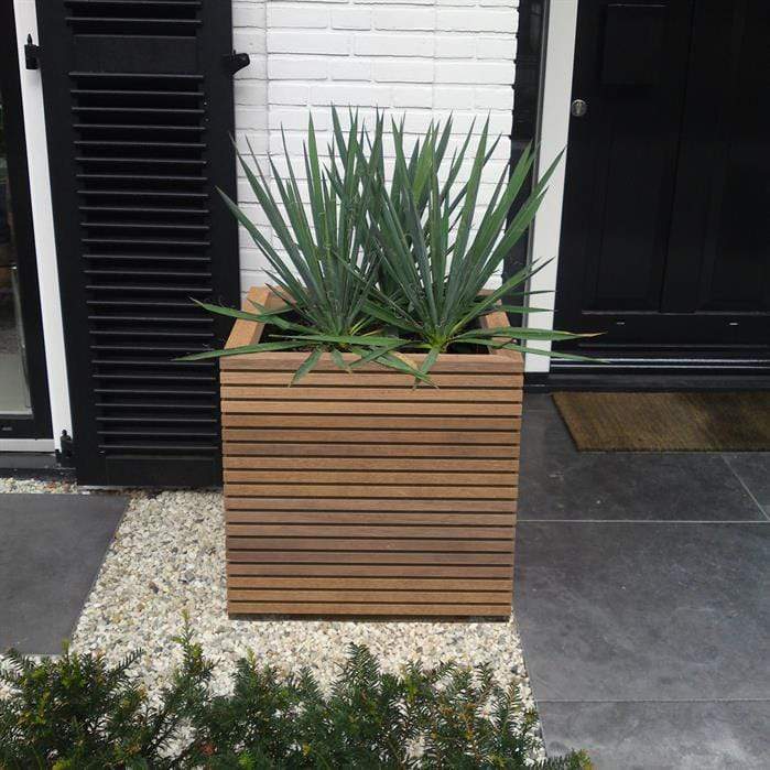 Aquigarden Jardinière en bois exotique - Malaga Rhombus 0.6m x 0.6m x 0.60m HRS8