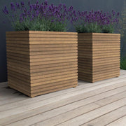 Aquigarden Jardinière en bois exotique - Malaga Rhombus 0.8m x 0.8m x 0.74m HRS6.1