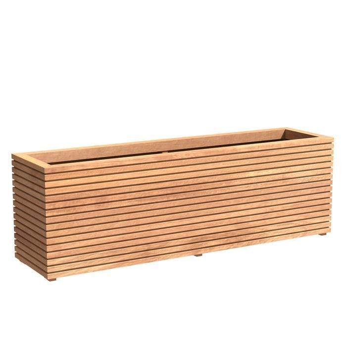 Aquigarden Jardinière en bois exotique - Malaga Rhombus 2m x 0.5m x 0.60m HRS22