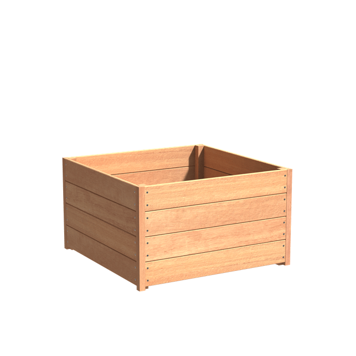 Aquigarden Jardinière en bois exotique - Sevilla 1m x 1m x 0.57m HS5.2