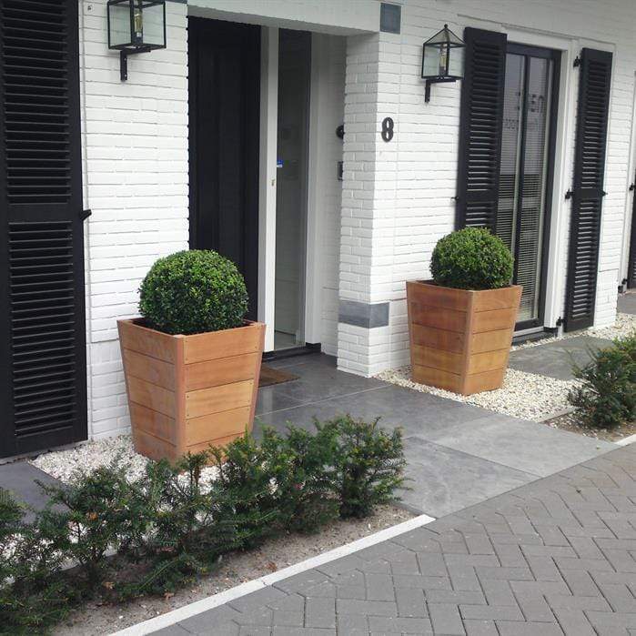 Aquigarden Jardinière en bois exotique - Sevilla Effilé 0.7m x 0.7m x 0.98m HO5