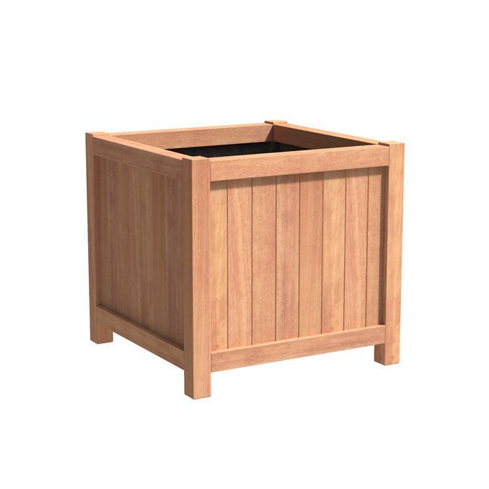 Aquigarden Jardinière en bois exotique - Valencia 1m x 1m x 0.95m HR5