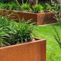 Aquigarden Jardinière en corten - Andes avec pieds 0.8m x 0.8m x 0,6m CAP6.2