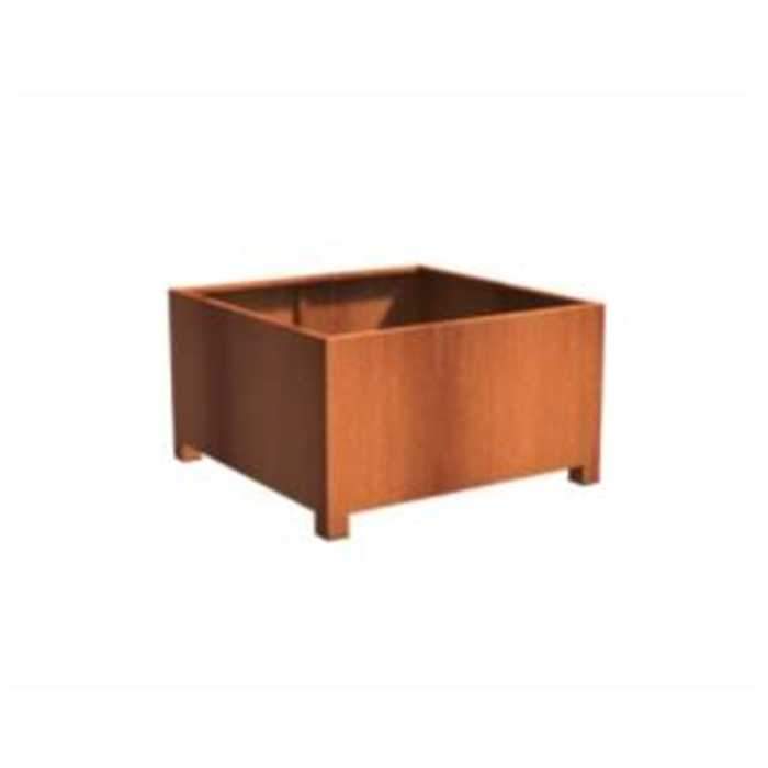 Aquigarden Jardinière en corten - Andes avec pieds 1.2m x 1.2m x 0.6m CAP4.2