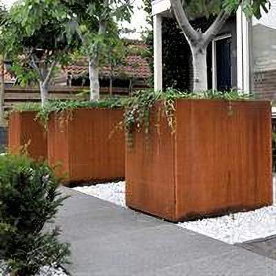 Aquigarden Jardinière en corten - Andes carré 0.6m x0.6m x0.6m ca8