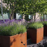 Aquigarden Jardinière en corten - Andes carré haut 0.4m x 0.4m x 1m CA10.3