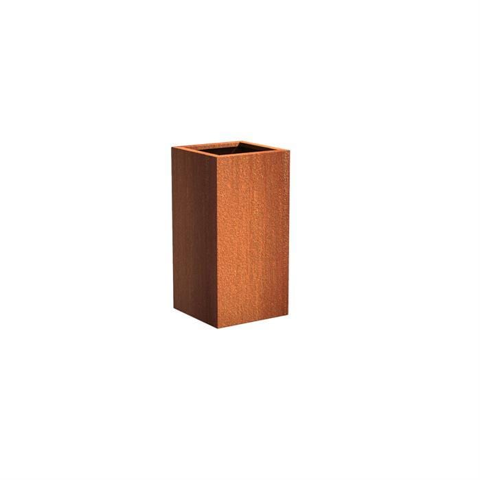 Aquigarden Jardinière en corten - Andes carré haut 0.5m x 0.5m x 1m CA9.2