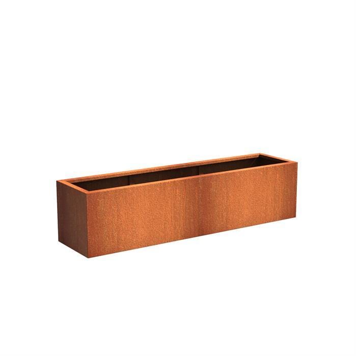 Aquigarden Jardinière en corten - Andes rectangulaire 2m x 0.5m x0.5m ca23