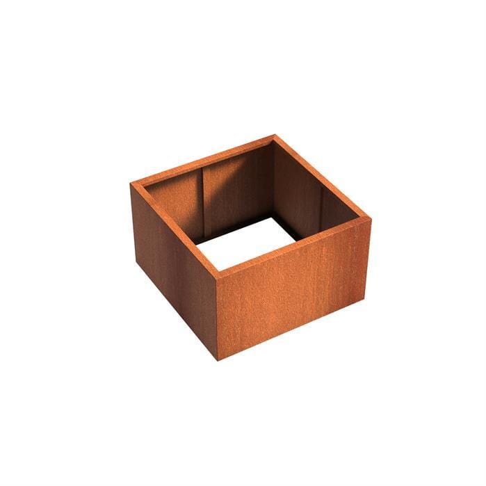 Aquigarden Jardinière en corten - Andes sans fond 1m x 1m x 0.6m CAW5.2