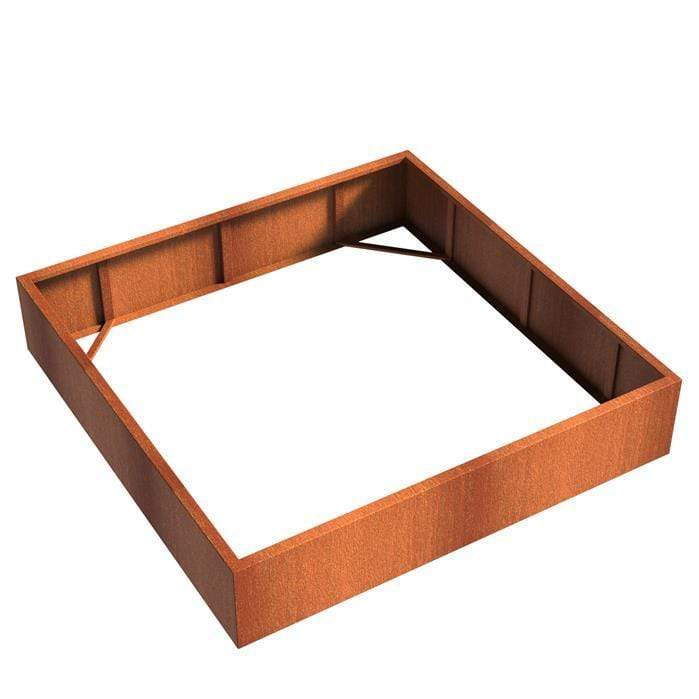 Aquigarden Jardinière en corten - Andes sans fond 2m x 2m x 0.4m CAW1.3