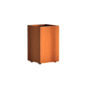 Aquigarden Jardinière en corten - Andes sur roulettes 0.5m x 0.5m x 0.8m CAWL9.1