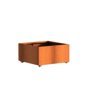 Aquigarden Jardinière en corten - Andes sur roulettes 0.8m x 0.8m x 0.4m CAWL6.3
