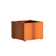Aquigarden Jardinière en corten - Andes sur roulettes 0.8m x 0.8m x 0.6m CAWL6.2