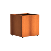 Aquigarden Jardinière en corten - Andes sur roulettes 0.8m x 0.8m x 0.8m CAWL6.1