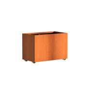 Aquigarden Jardinière en corten - Andes sur roulettes 0.9m x 0.5m x 0.6m CAWL22.3