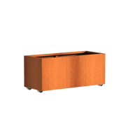 Aquigarden Jardinière en corten - Andes sur roulettes 1.2m x 0.5m x 0.5m CAWL23.2