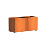 Aquigarden Jardinière en corten - Andes sur roulettes 1.2m x 0.5m x 0.6m CAWL22.2