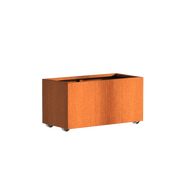Aquigarden Jardinière en corten - Andes sur roulettes 1m x 0.5m x 0.5m CAWL23.3
