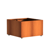 Aquigarden Jardinière en corten - Andes sur roulettes 1m x 1m x 0.6m CAWL5.2