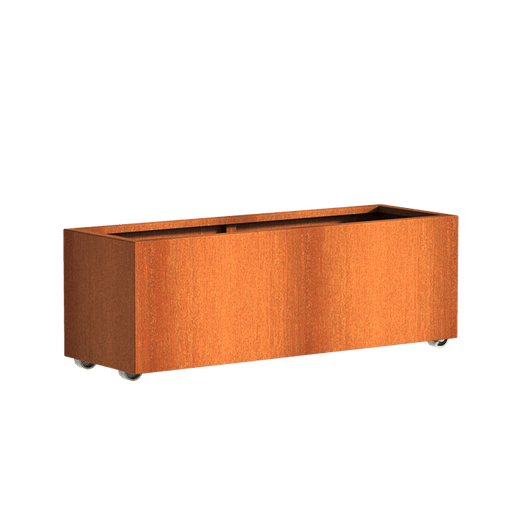 Aquigarden Jardinière en corten - Andes sur roulettes 2m x 0.5m x 0.5m CAWL23.1