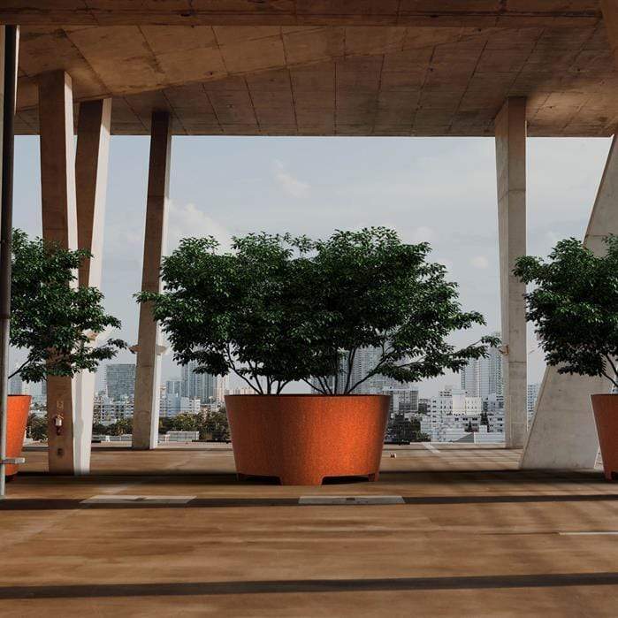 Aquigarden Jardinière en corten - Cado avec pieds 1m x 0.8m CCP5.1